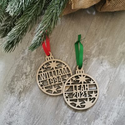 Christmas Ornament - Stars with Year