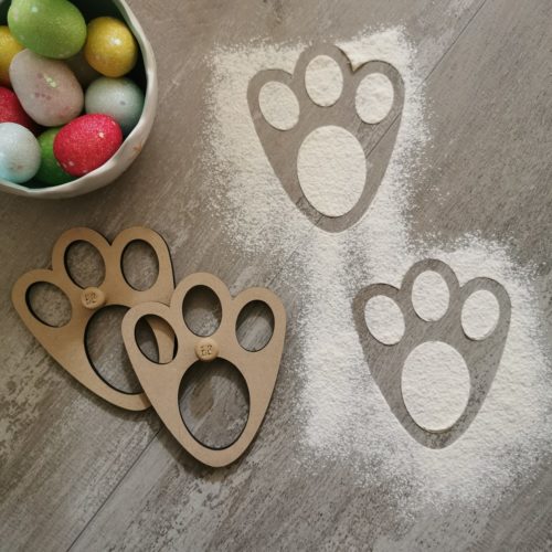 Easter Bunny Feet Stencils