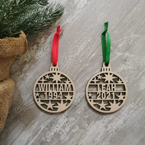 Christmas Ornament - Stars with Year - Image 2