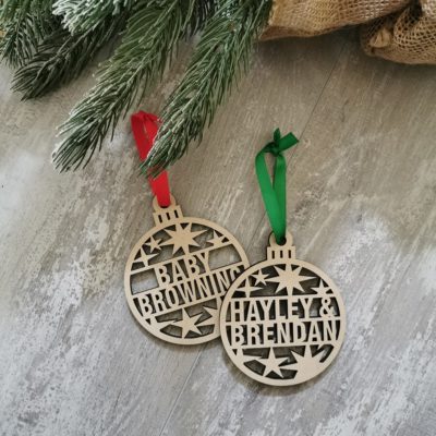 Christmas Ornament - Stars with 2 Lines
