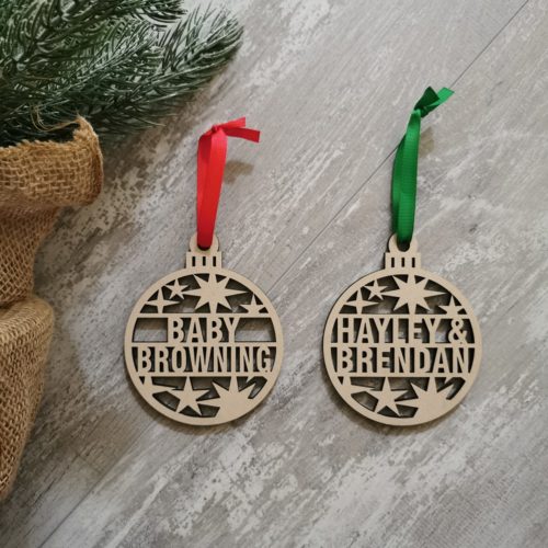 Christmas Ornament - Stars with 2 Lines - Image 2