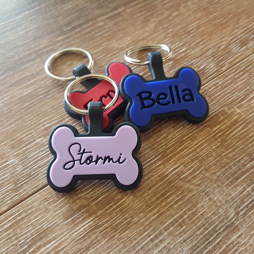 Silicone Pet Tag Bone BBtrendy