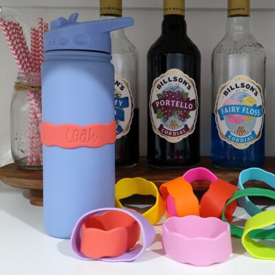 Silicone Drink Bottle Label - Wavy